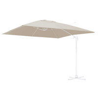 Ombrellone alluminio montana 3x4h2,80m bianco panna palo laterale