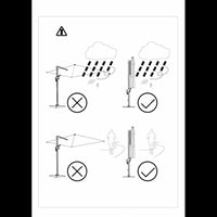 Ombrellone alluminio montana 3x4h2,80m bianco panna palo laterale