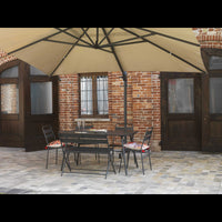 Ombrellone alluminio montana 3x4h2,85m sabbia palo laterale