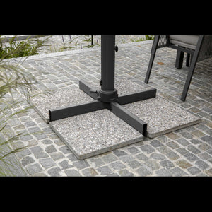 Ombrellone alluminio montana 3x4h2,85m sabbia palo laterale