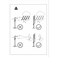 Ombrellone alluminio montana 4x4h2,95 bianco palo laterale