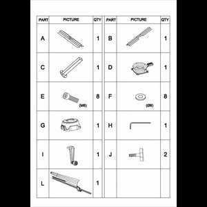 Ombrellone alluminio montana 4x4h2,95m grigio palo laterale