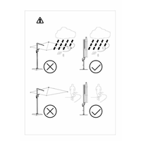 Ombrellone alluminio montana 4x4h2,95m sabbia palo laterale