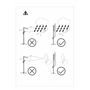 Ombrellone alluminio montana 4x4h2,95m sabbia palo laterale