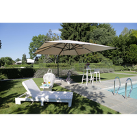 Ombrellone alluminio montana 4x4h2,95m sabbia palo laterale