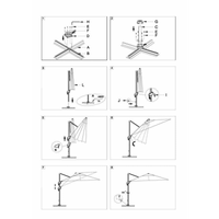 Ombrellone alluminio montana 4x4h2,95m sabbia palo laterale