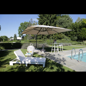 Ombrellone alluminio montana 4x4h2,95m sabbia palo laterale