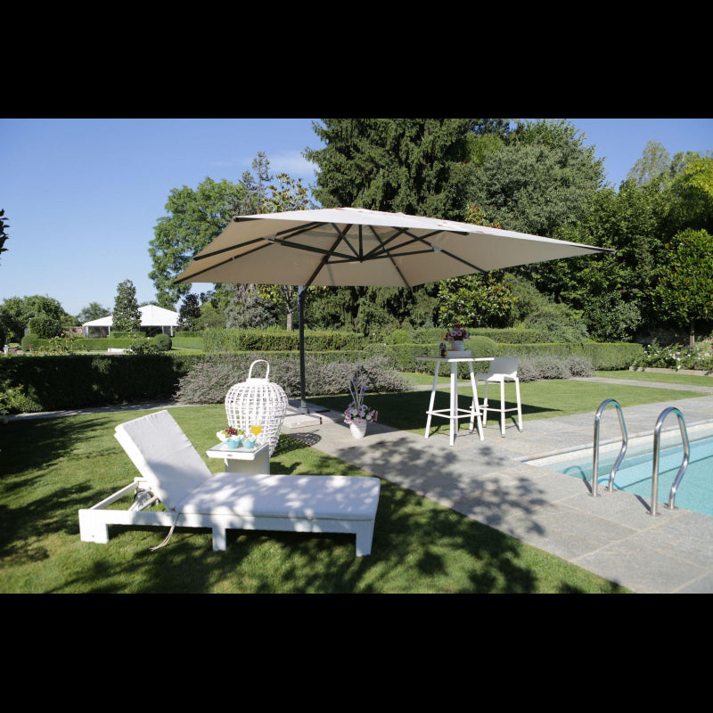 Ombrellone alluminio montana 4x4h2,95m sabbia palo laterale