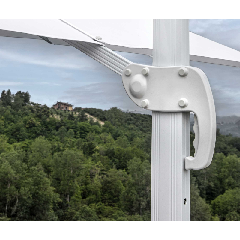 Ombrellone alluminio new michigan 3x4h2,75m senza mantovana bianco