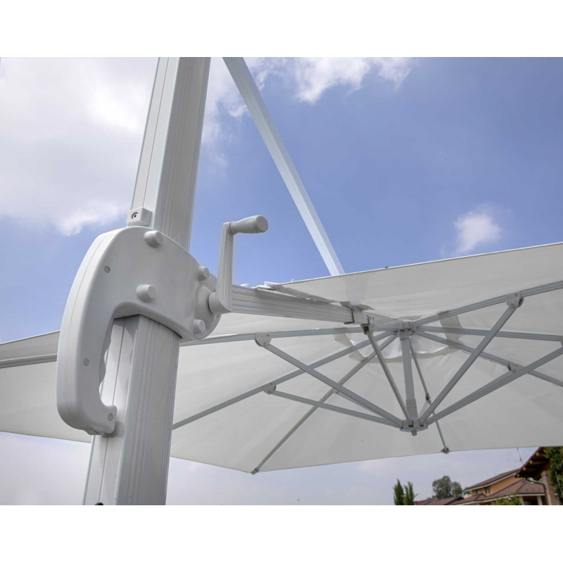 Ombrellone alluminio new michigan 3x4h2,75m senza mantovana bianco