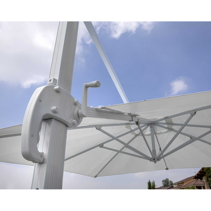 Ombrellone alluminio new michigan 3x4h2,75m senza mantovana bianco