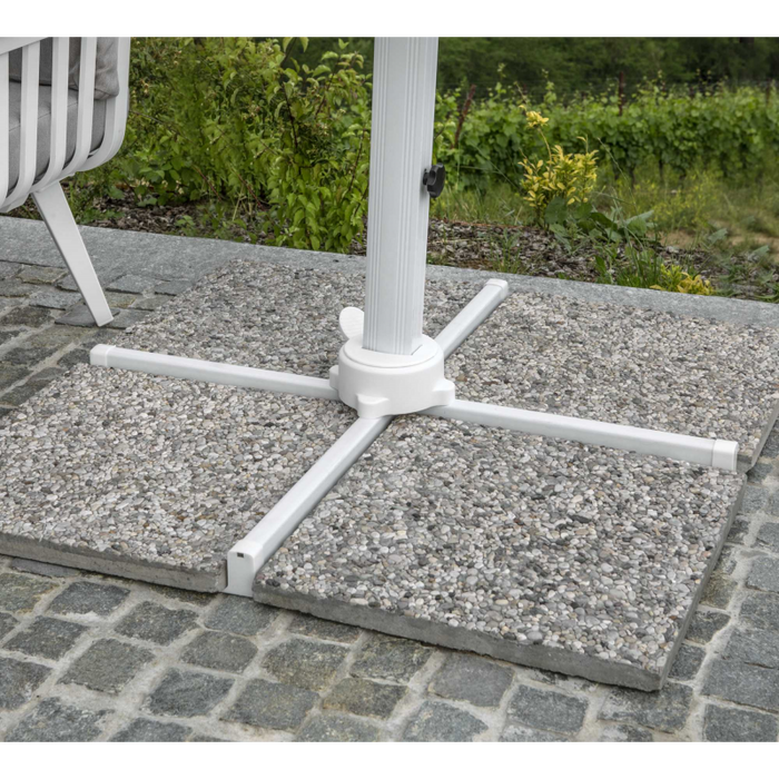 Ombrellone alluminio new michigan 3x4h2,75m senza mantovana bianco