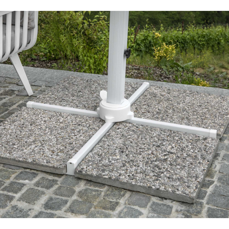 Ombrellone alluminio new michigan 3x4h2,75m senza mantovana bianco