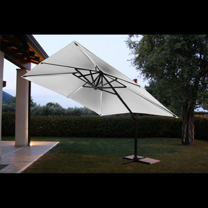 OMBRELLONE CON LED 3 X 3 PITAGORA ANTRACITE TELO GRIGIO