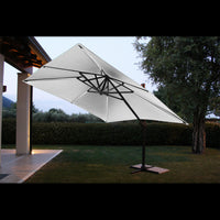 OMBRELLONE CON LED 3 X 4 PITAGORA ANTRACITE TELO GRIGIO