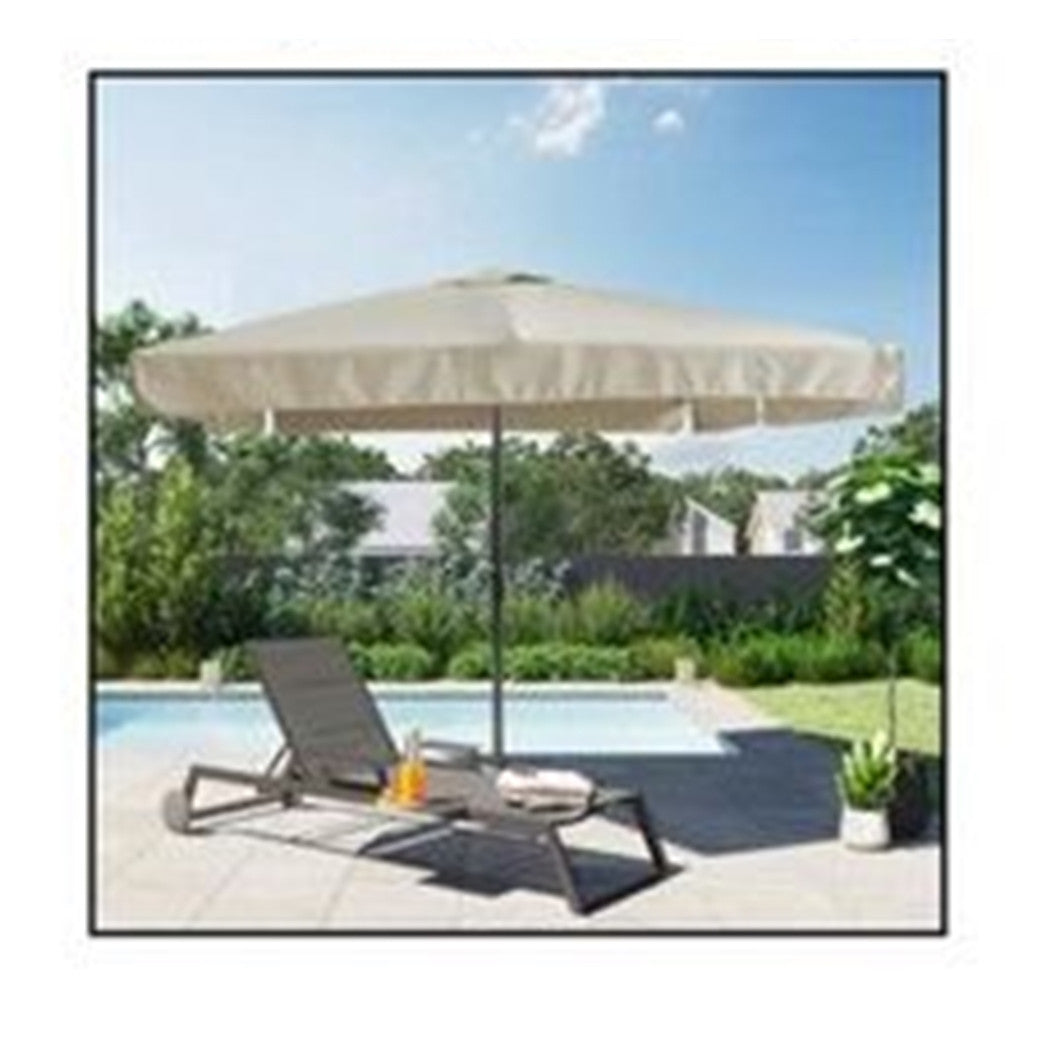 Trade Shop - Ombrellone Da Giardino Arredo Esterno Balcone Terrazzo Patio 3x3 Mt Beige 223231 -        