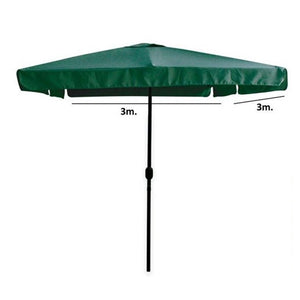 Trade Shop - Ombrellone Da Giardino Arredo Esterno Balcone Terrazzo Patio 3x3 Mt Verde 223230 -        