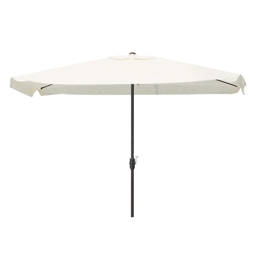 Trade Shop - Ombrellone Da Giardino Esterno Balcone Terrazzo Bianco 3x2 Mt Con Manovella 223223 -        