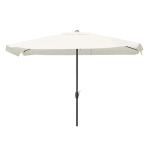 Trade Shop - Ombrellone Da Giardino Esterno Balcone Terrazzo Bianco 3x2 Mt Con Manovella 223223 -        