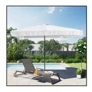 Trade Shop - Ombrellone Da Giardino Esterno Balcone Terrazzo Bianco 3x2 Mt Con Manovella 223223 -        