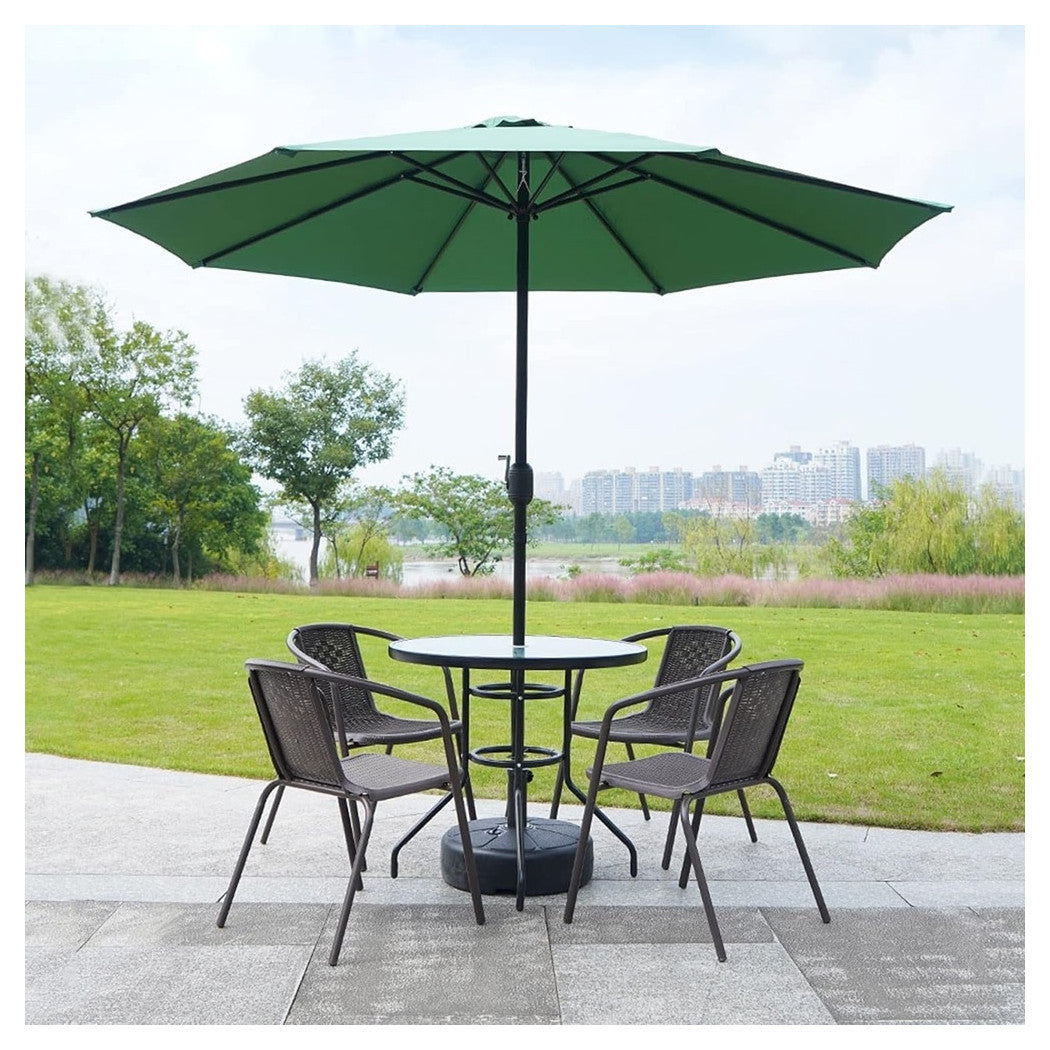 Trade Shop - Ombrellone Da Giardino Gazebo In Alluminio Ombrello Parasole 247xø300cm Verde 206420 -        