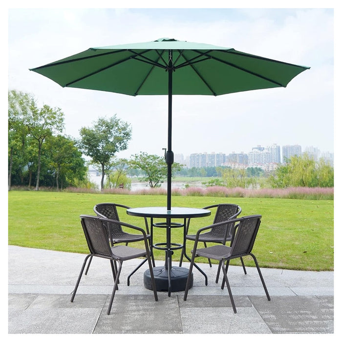 Trade Shop - Ombrellone Da Giardino Gazebo In Alluminio Ombrello Parasole 247xø300cm Verde 206420 -        