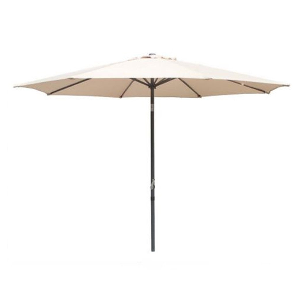 Trade Shop - Ombrellone Da Giardino Gazebo Ombrello Parasole 236xø270cm Beige Con Manovella 206424 -        