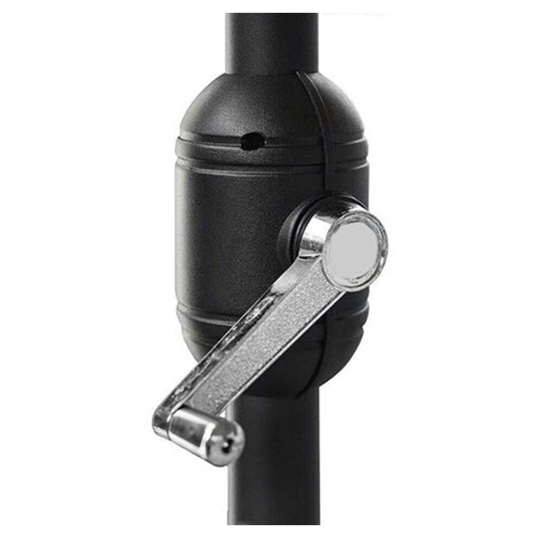 Trade Shop - Ombrellone Da Giardino Gazebo Ombrello Parasole 236xø270cm Beige Con Manovella 206424 -        