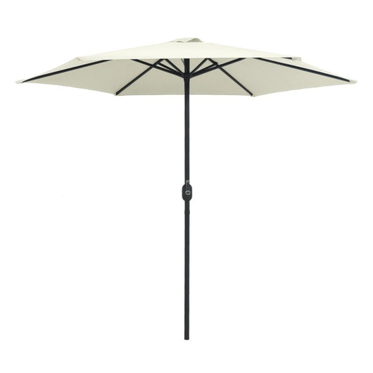 Trade Shop - Ombrellone Da Giardino Parasole Piscina Terrazza ø270x220cm Bianco Manovella 017058 -        