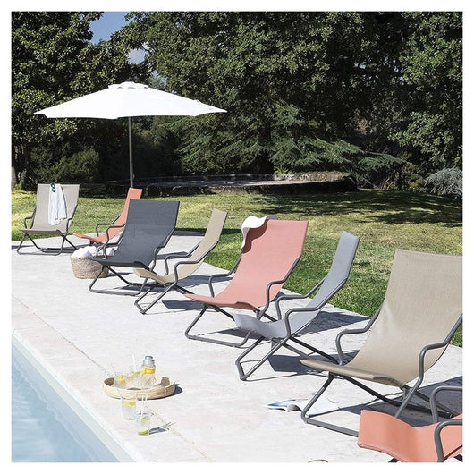 Trade Shop - Ombrellone Da Giardino Parasole Piscina Terrazza ø270x220cm Bianco Manovella 017058 -        