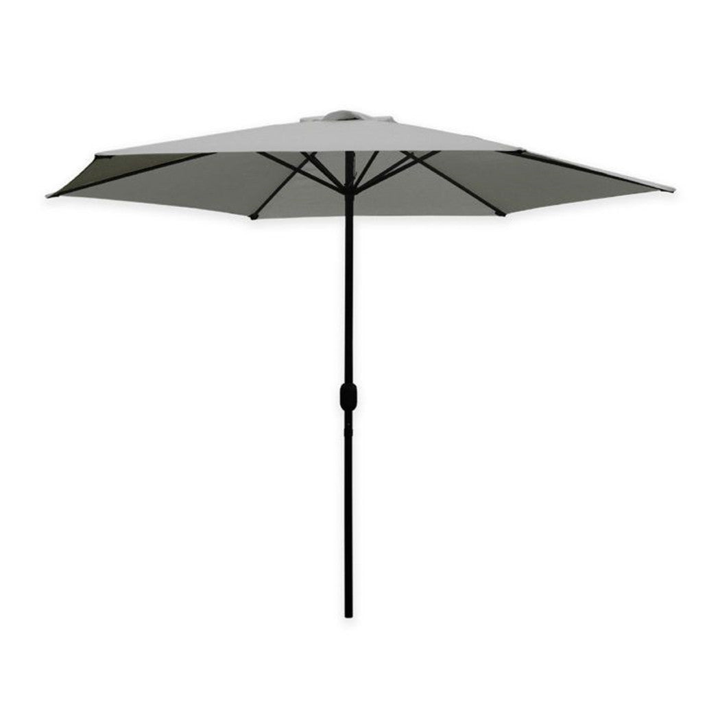 Trade Shop - Ombrellone Da Giardino Parasole Piscina Terrazza ø270x220cm Grigio Manovella 017059 -        