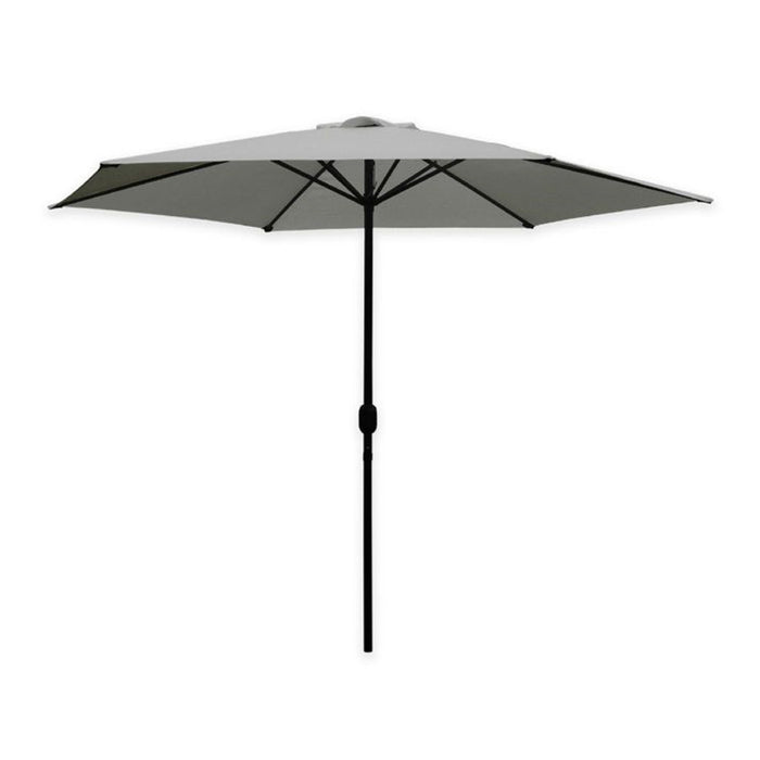 Trade Shop - Ombrellone Da Giardino Parasole Piscina Terrazza ø270x220cm Grigio Manovella 017059 -        