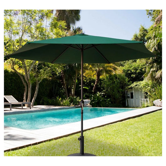 Trade Shop - Ombrellone Da Giardino Parasole Piscina Terrazza ø270x220cm Verde Manovella 017057 -        