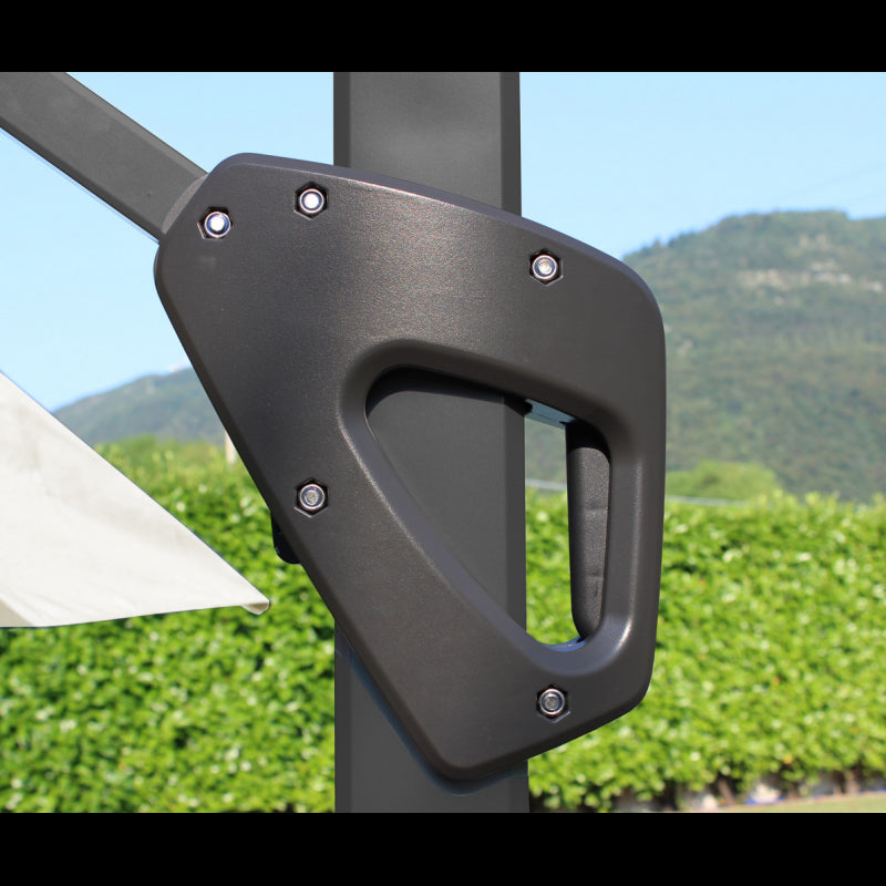 OMBRELLONE DARWIN ANTRACITE P/L 3 X 3 TELO ECRU