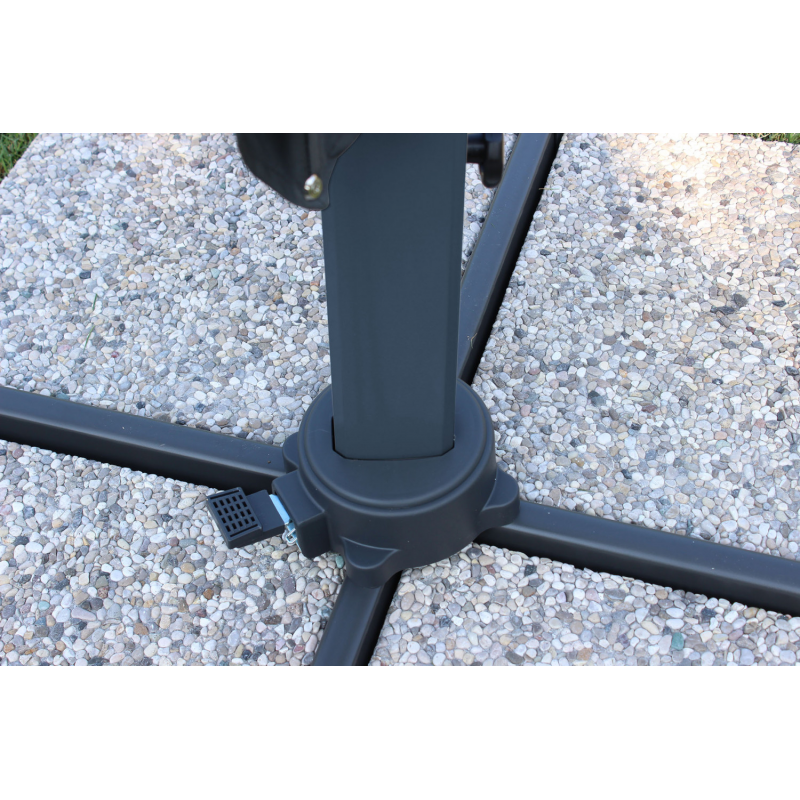 OMBRELLONE DARWIN ANTRACITE P/L 3 X 3 TELO ECRU