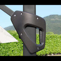 OMBRELLONE DARWIN ANTRACITE P/L 3 X 3 TELO ECRU