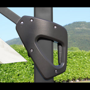 OMBRELLONE DARWIN ANTRACITE P/L 3 X 3 TELO ECRU