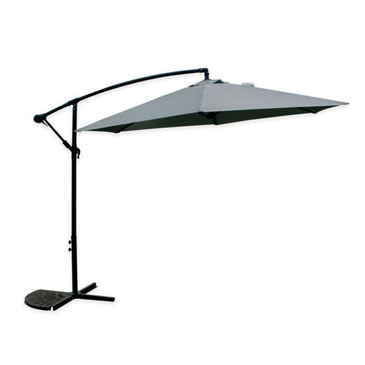 Trade Shop - Ombrellone Decentrato Parasole Balcone Da Giardino Spiaggia ø3mt Con Base 206428 -        