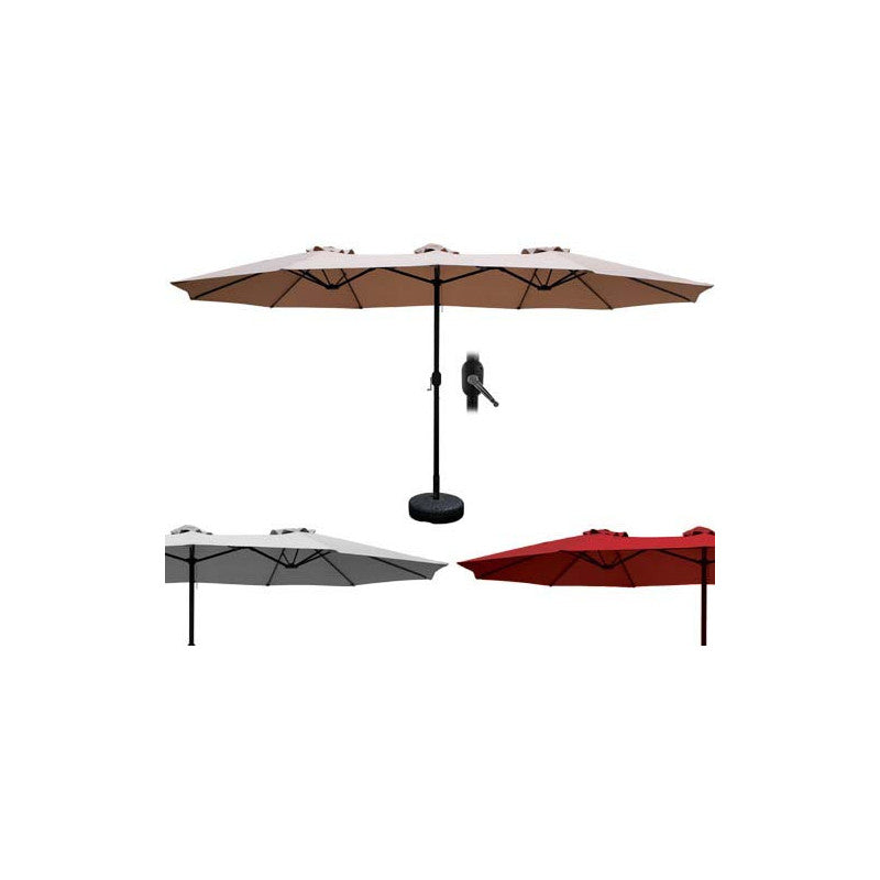 Ombrellone in Alluminio Twin Bordeaux