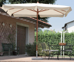 Ombrellone rettangolare da giardino 3×2 mt in legno con palo centrale con carrucola Tomaino 1005