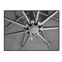 Trade Shop - Ombrellone Laterale Da Giardino Protezione Sole 2x3mt Impermeabile Bianco Con Base 223213 -