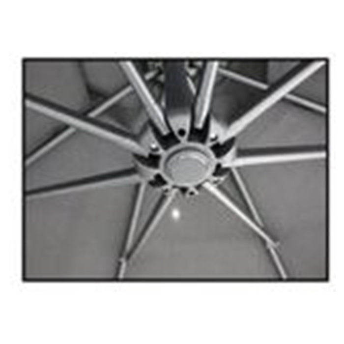 Trade Shop - Ombrellone Laterale Da Giardino Protezione Sole 2x3mt Impermeabile Grigio Con Base 223212 -        