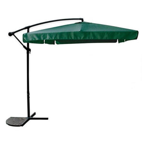 Trade Shop - Ombrellone Laterale Da Giardino Protezione Sole 2x3mt Impermeabile Verde Con Base 223210 -