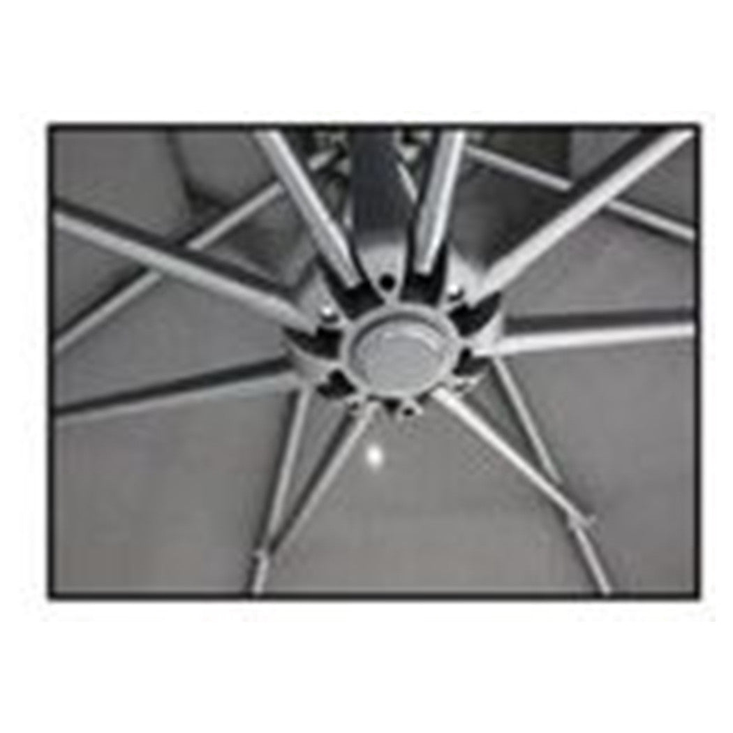 Trade Shop - Ombrellone Laterale Da Giardino Protezione Sole 2x3mt Impermeabile Verde Con Base 223210 -