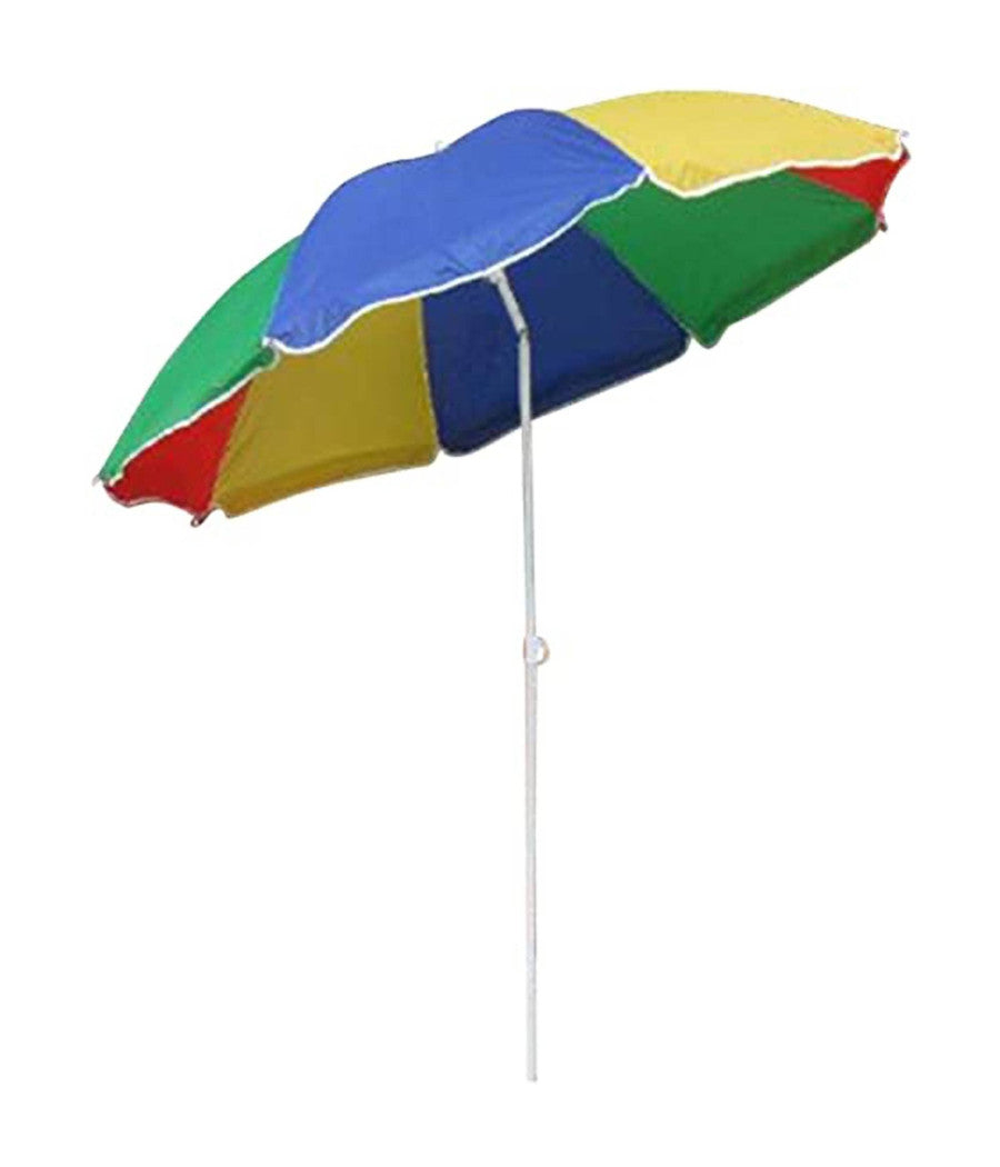 Ombrellone Mare Spiaggia Giardino Acciaio Grande 210 Cm Arcobaleno Colorato         