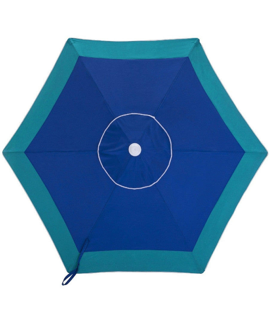 Ombrellone Mare Spiaggia Giardino Acciaio Grande 210cm Turchese Blu Con Custodia         