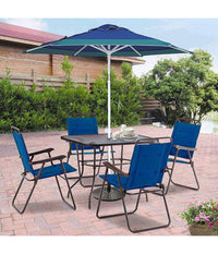 Ombrellone Mare Spiaggia Giardino Acciaio Grande 210cm Turchese Blu Con Custodia         
