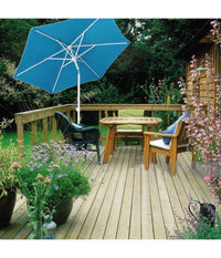 Ombrellone Mare Spiaggia Giardino Acciaio Inox Grande 210cm Azzurro Con Custodia         