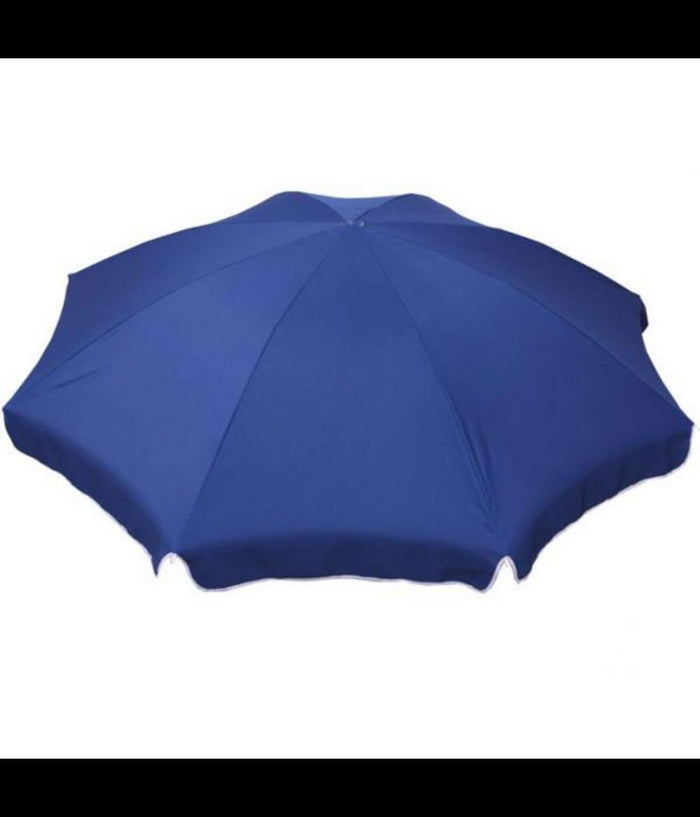 Ombrellone Mare Spiaggia Giardino Palo Alluminio E Tessuto Grande 240cm Blu         
