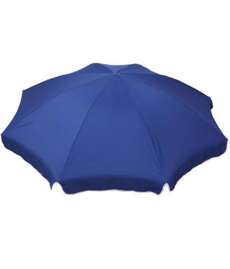 Ombrellone Mare Spiaggia Giardino Palo Alluminio E Tessuto Grande 240cm Blu         